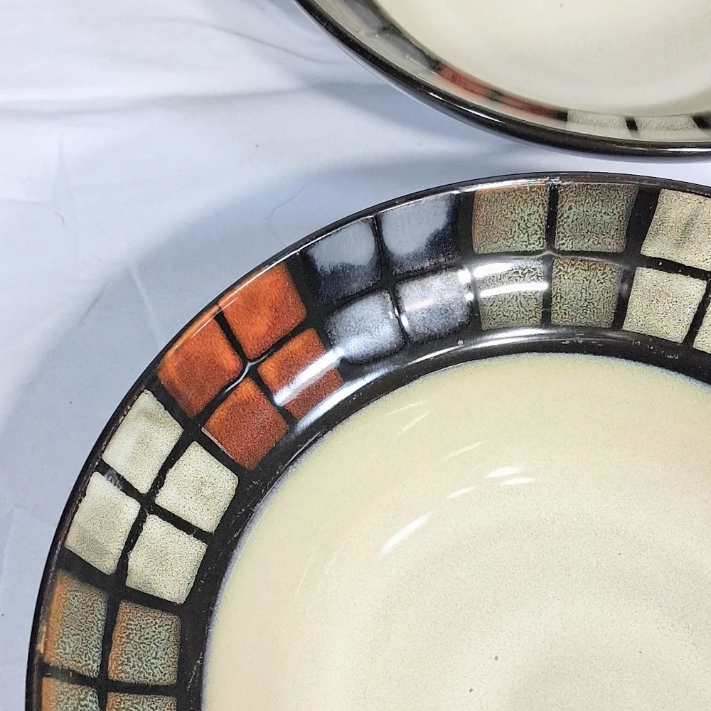 Set Of 2 Pfaltzgraff Calico Southwestern Motif 8" Large Serving/Cereal Bowls - Picture 4 of 8